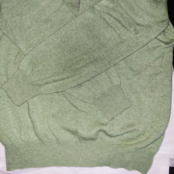 Brunello Cucinelli Unisex Celery/Gray Cashmere Sweater - EU54/US L - Picture 4 of 4